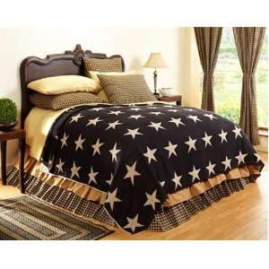  Black Star King Woven Coverlet 114 x 103 Home & Kitchen