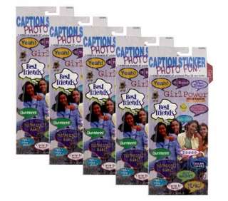 185 Girl Power Photo Caption Stickers + 100 Blank Funny Scrapbook 