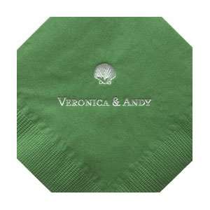  Personalized Stationery   Sea Shell Foil Stamped Napkins 