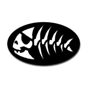  Pirate Fish Humor Oval Sticker by  Arts, Crafts 
