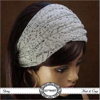 Flower Lace Pattern Head Hair Band Headwrap Headband  