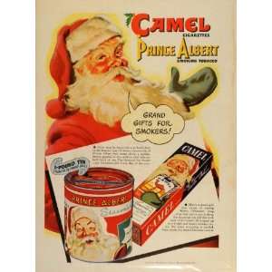  1946 Ad Camel Cigarettes Prince Albert Tobacco Santa 