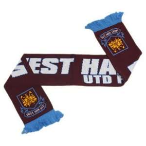  West Ham United Fc Scarf   Football Gifts: Sports 