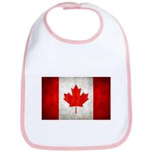  Baby Bib Petal Pink Canadian Flag Grunge: Everything Else