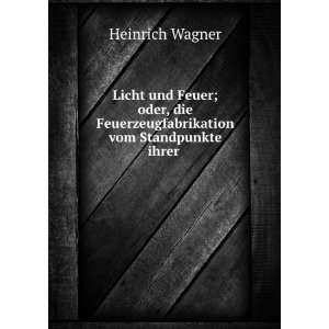   Feuerzeugfabrikation vom Standpunkte ihrer . Heinrich Wagner Books
