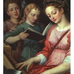   painting name Saint Cecilia, By Coxcie Michiel van 