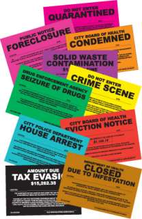 VERY Official Looking Color Printed Parking Tickets (see sample 