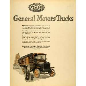 1920 Ad GMC Pontiac Michigan General Motors Trucks Cargo Vintage Motor 
