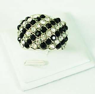 r6231 Xmas Sphere Design CZ Gemstone Adjustable Cocktail Ring Fashion 