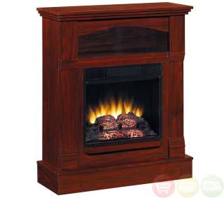 Mahogany Wood Electric Fireplace Mantle