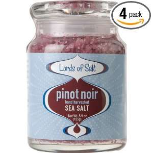 Lords of Salt Pinot Noir Sea Salt, 5.5 Ounce Jars (Pack of 4)