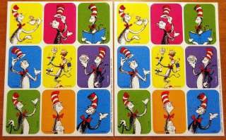Dr Seuss THE CAT in the HAT 2 NEW sheets Stickers  