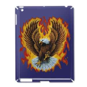    iPad 2 Case Royal Blue of Eagle with Flames: Everything Else