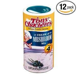 Tony Chachere Instant Cream of Mushroom Mix, 8 Ounce Containers (Pack 