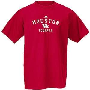   Houston Cougars Red College Practice Tee Shirt By Adidas: Sports