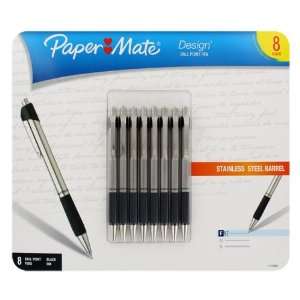  Papermate Design Retractable Ballpoint Pens, Black Ink 