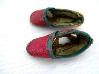 Antique Leather Doll Shoes for an Early China Doll  