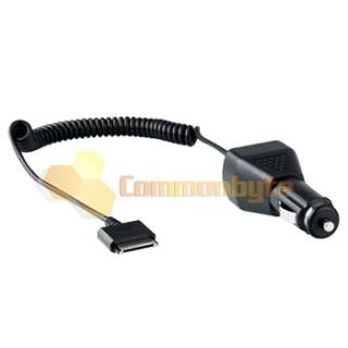 AUX AUXILIARY CABLE +CAR CHARGER FOR IPHONE 4 4G 4TH HD  