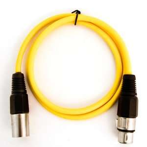 SEISMIC AUDIO   SAXLX 3   Yellow 3 XLR Patch Cable