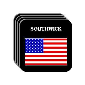  US Flag   Southwick, Massachusetts (MA) Set of 4 Mini 