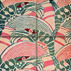 Ceramic Mural Backsplash Art Nouveau Decor Tile #521  