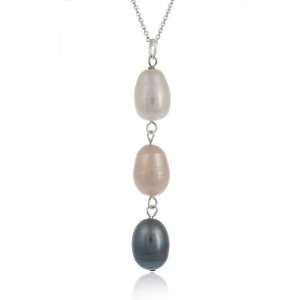   Freshwater Cultured White, Pink, Peacock Pearl Drop Pendant Jewelry