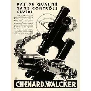  1932 Ad Chenard Walcker Car Engineering Industry 