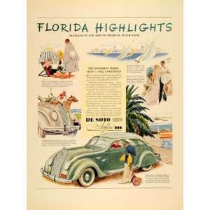  1936 Ad De Sotos Airflow III Automobile Florida Travel 
