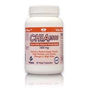  Chia 1500 Mg By Vita Plus, 60 Vegi Capsules Health 
