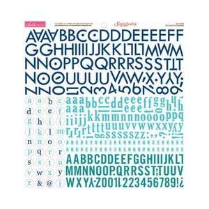 Bella BLvd Sophisticates Blue High Five Alphabets Cardstock Stickers