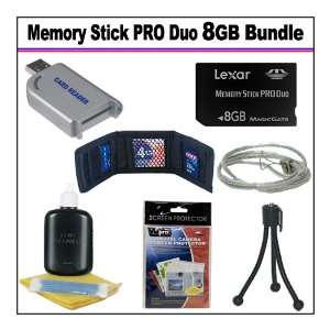 com Memory Stick PRO Duo 8GB Card with Reader Accessory Kit for Sony 