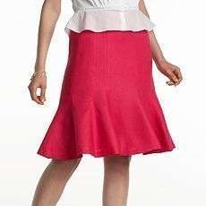 Chaps Womens Linen Skirt, Geranium, Size 8 NWT  