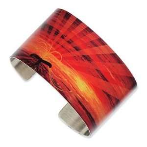  Chisel Stainless Steel Sunset Cuff Bangle Bracelet in Gift 