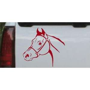 Horse Head Animals Car Window Wall Laptop Decal Sticker    Red 8in X 8 