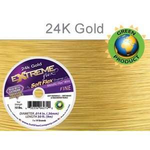  Soft Flex Extreme Beading Wire 24k Gold .014 30 ft. Arts 