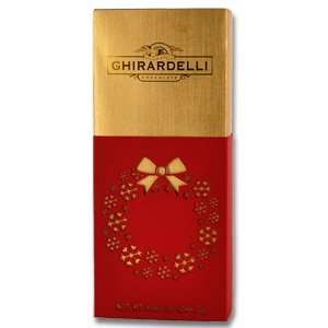 Ghirardelli Chocolate Holiday Wreath Silhouette Gift Box with SQUARES 