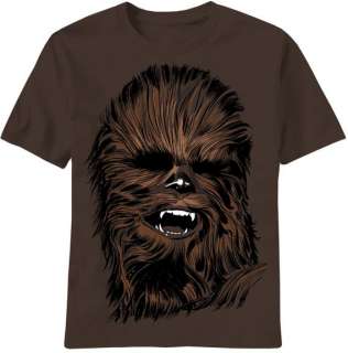 Star Wars Chewy Chewbacca Face Brown T shirt  