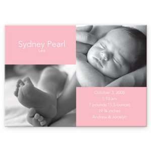  Two Photos Baby Announcement Magnet    Girl Birth 