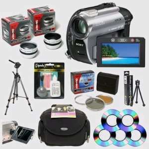  Sony DCR DVD308 DVD Camcorder + Lenses + Filters + Pro 