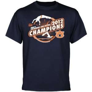   Tigers 2012 SEC Mens Swimming & Diving Champions T Shirt   Navy Blue