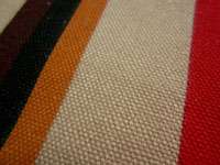   Red Brown Black Stripe Linen Sofa/Cushion Cover Fabric Material  