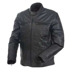  Mossi Cruiser Black Size 38 Mens Premium Leather Jacket 
