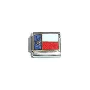  Texas State Flag Italian Charm Bracelet Link: Jewelry