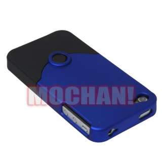 New BLUE Slim HARD SLIDER CLIP CASE for iPHONE 4 4G  