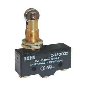 Industrial Grade 5JED9 Snap Action Switch, Panel Mount Roller:  