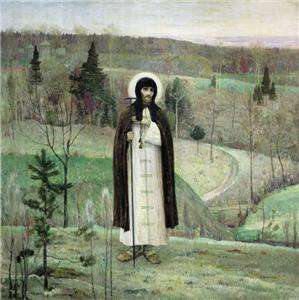 Russian Print Christianity Saint Sergius Radonezh ICON  