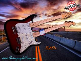 Slash Autograph Signed 18 String Double Neck Pearl Guitar PSA UACC RD 