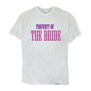   Property of the Bride Wedding T shirt (Large Size) 