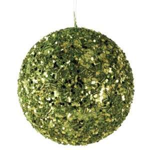   Green Glitter Sprinkles Christmas Ball Ornaments 4.25 Home & Kitchen