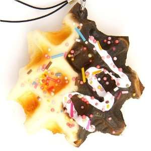  waffle squishy charm with chocolate icing sprinkles Toys & Games